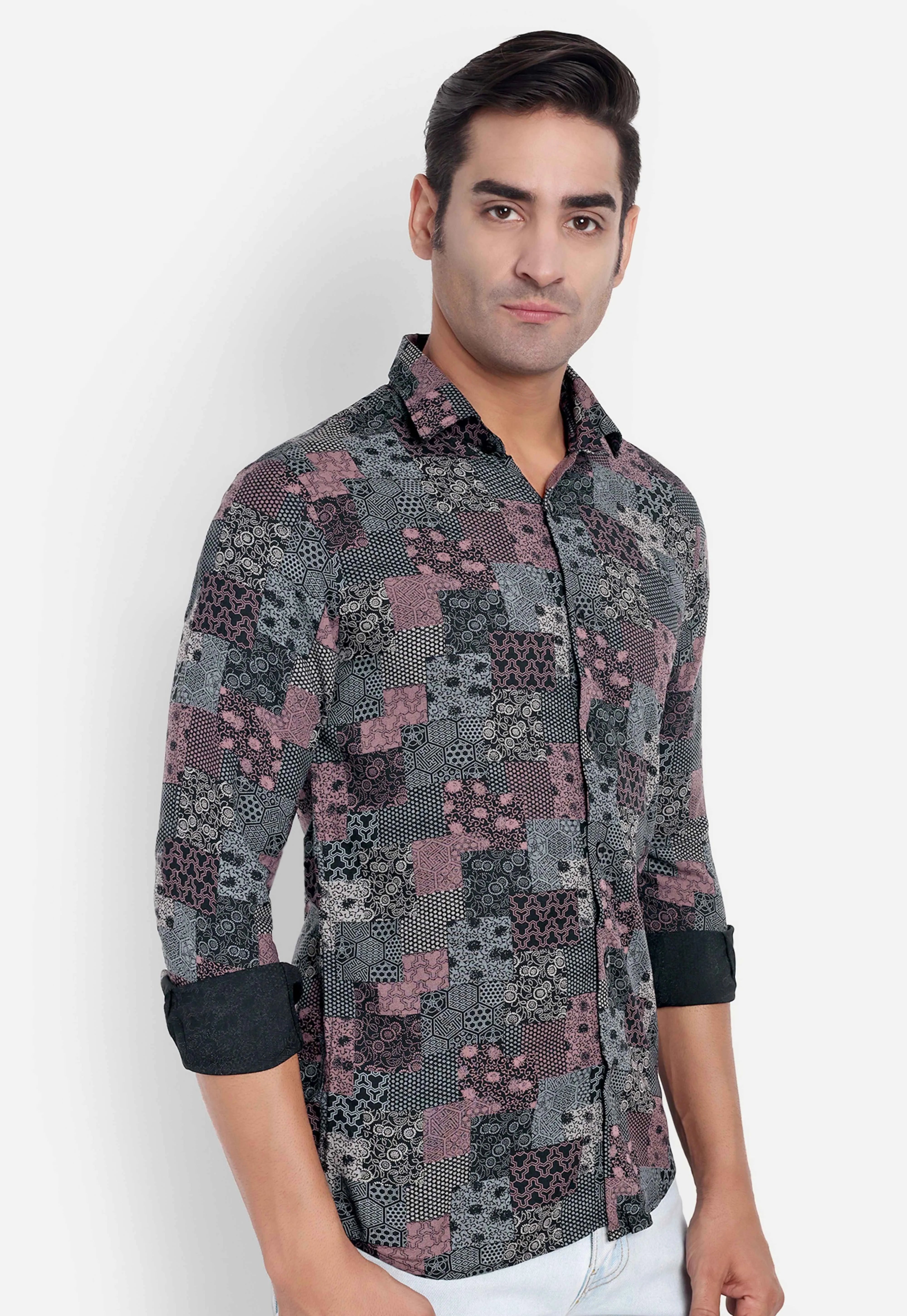 Charcoal Clash Full Sleeve Shirt